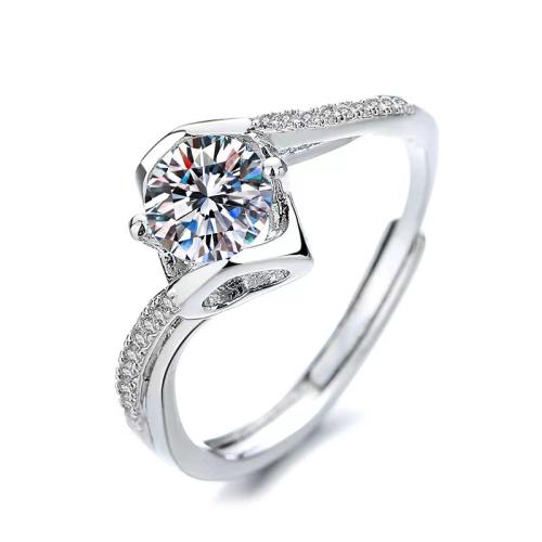 laiton Cuff Bague, Placage, styles différents pour le choix & pour femme & avec strass, Taille:8, Vendu par PC