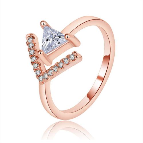 Zink Alloy Cuff finger ring, plated, olika stilar för val & för kvinna & med strass, Storlek:6-8, Säljs av PC