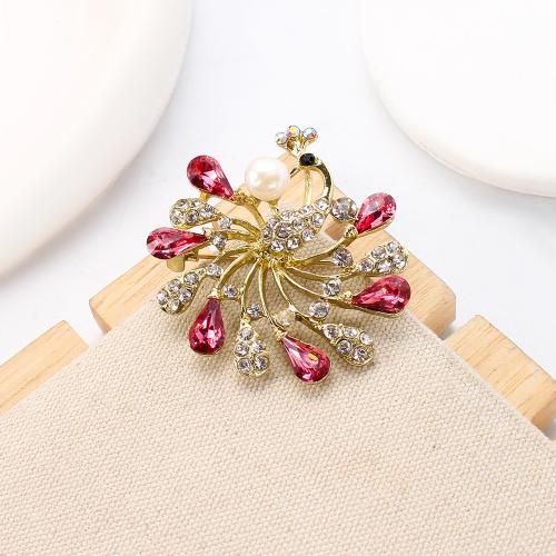 Sladkovodní Pearl Brož, Zinek, s Sladkovodní Pearl, Květina, barva pozlacený, módní šperky & s drahokamu, více barev na výběr, 43.69x11.57x44.90mm, Prodáno By PC