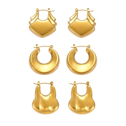 Stainless Steel Lever Terug Earring, 304 roestvrij staal, plated, mode sieraden & verschillende stijlen voor de keuze & voor vrouw, meer kleuren voor de keuze, Verkocht door pair