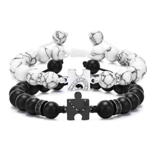 Gemstone Bracciali, 304 acciaio inox, placcato, unisex & stili diversi per la scelta & con strass, nessuno, Short style: Length 16+5cm;Long style: Length 18.5+5cm., Venduto da PC