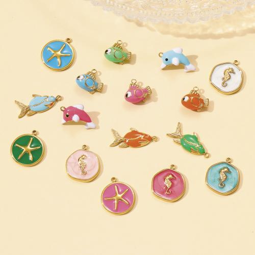 Stainless Steel Pendants 304 Stainless Steel plated DIY & enamel Sold By Bag