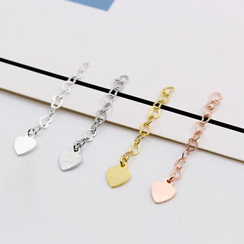 925 Sterling Silver extender řetězce, Srdce, DIY, více barev na výběr, Délka Cca 3 cm, Prodáno By PC