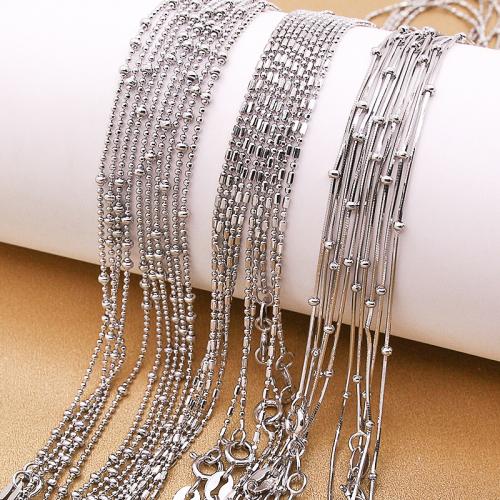 925 Sterling Silver Halsband kedja, DIY & olika stilar för val, Säljs av PC