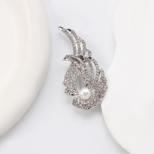 Sladkovodní Pearl Brož, Zinek, s Sladkovodní Pearl, Wing Shape, barva pozlacený, módní šperky & s drahokamu, více barev na výběr, 58.67x11.69x28.27mm, Prodáno By PC