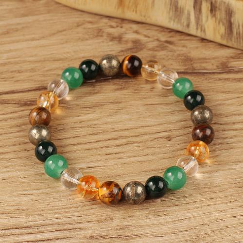 Bracelets de pierres précieuses, Pierre naturelle, Placage de couleur d'or, bijoux de mode, plus de couleurs à choisir, Vendu par PC