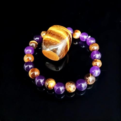 Pulseiras de lampwork, vidrilho, cromado de cor dourada, joias de moda, Mais cores pare escolha, vendido por PC