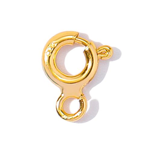 Rostfritt stål Spring Ring Lås, Mässing, plated, DIY, fler färger för val, nickel, bly och kadmium gratis, 10PC/Bag, Säljs av Bag