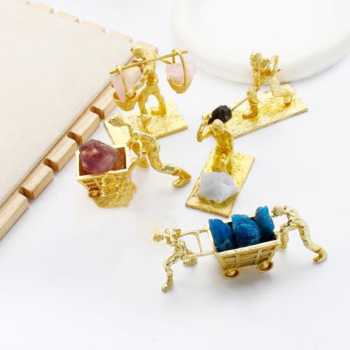 Módní dekorace, Zinek, s Drahokam, různé styly pro výběr, zlatý, Prodáno By PC