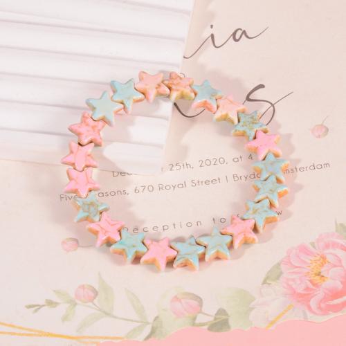 turquoise synthétique bracelet, étoile, poli, bijoux de mode & pour femme, Diamètre intérieur:Environ 50mm, Vendu par PC