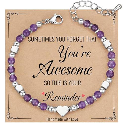 pierre gemme bracelet, avec alliage de zinc, avec 2inch chaînes de rallonge, coeur, fait à la main, différents matériaux pour le choix & pour femme, Longueur Environ 6.1 pouce, Vendu par PC