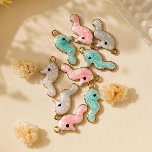 Nerezová ocel zvířat Přívěsky, 304 Stainless Steel, Seahorse, DIY & smalt, více barev na výběr, 10PC/Bag, Prodáno By Bag
