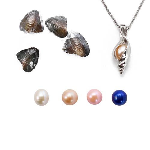 Freshwater Pearl Gravida Harmony boll halsband, med Zink Alloy, mode smycken, fler färger för val, 170x120x30mm, Längd 45 cm, 10PC/Lot, Säljs av Lot