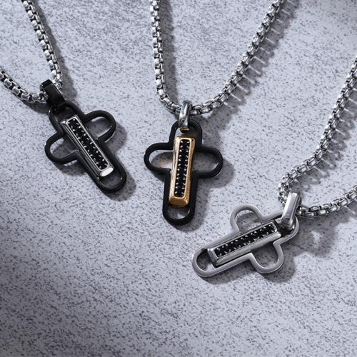 titanové přívěsky, Titanium ocel, Kříž, á, DIY & různé styly pro výběr & s drahokamu & dutý, Prodáno By PC