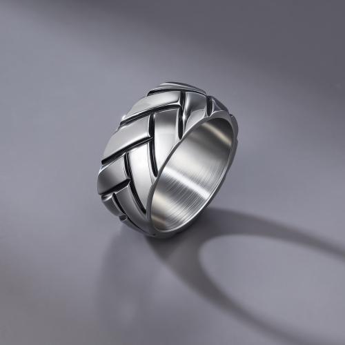 Titanium ocel Prst prsten, různé velikosti pro výběr & pro muže, Původní barva, Velikost:9-11, Prodáno By PC