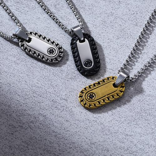 titanové přívěsky, Titanium ocel, á, různé styly pro výběr & pro muže & s drahokamu, 30x13x3mm, Prodáno By PC