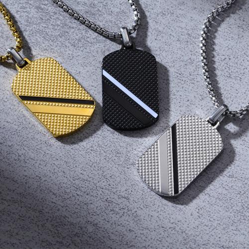 titanové přívěsky, Titanium ocel, Geometrický vzor, á, různé styly pro výběr & pro muže & smalt, Prodáno By PC