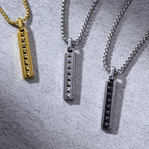 titanové přívěsky, Titanium ocel, Geometrický vzor, á, unisex & různé styly pro výběr, 34x6x3mm, Prodáno By PC