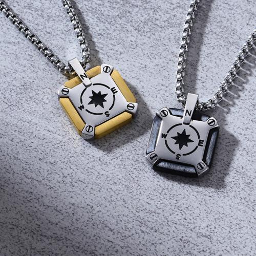 titanové přívěsky, Titanium ocel, Geometrický vzor, á, různé styly pro výběr & pro muže, 22x18x3mm, Prodáno By PC