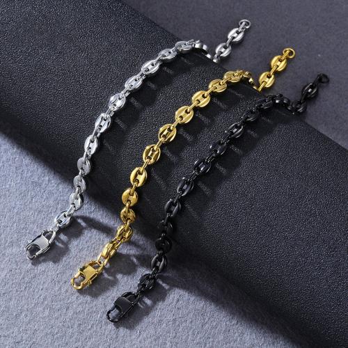 Acier inoxydable 304 bracelet, Placage, bijoux de mode & unisexe, plus de couleurs à choisir, Longueur Environ 8.3 pouce, Vendu par PC