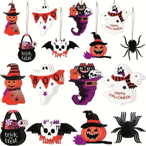 Halloween Dekoration, Holz, Modeschmuck, keine, 8PCs/setzen, verkauft von setzen
