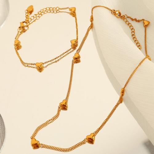 Stainless Steel smycken Ställer, 304 rostfritt stål, plated, mode smycken & olika stilar för val & för kvinna, fler färger för val, Säljs av PC