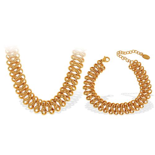 Stainless Steel smycken Ställer, 304 rostfritt stål, plated, olika stilar för val & för kvinna & ihålig, fler färger för val, Säljs av PC