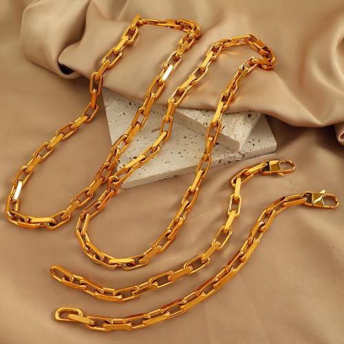 Stainless Steel smycken Ställer, 304 rostfritt stål, plated, mode smycken & Unisex & olika stilar för val, gyllene, Säljs av PC