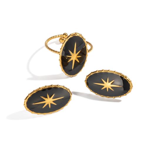 Sraith Jewelry Cruach Dhosmálta Enamel, 304 Cruach dhosmálta, plátáilte, stíleanna éagsúla do rogha & do bhean & cruan, órga, Díolta De réir PC