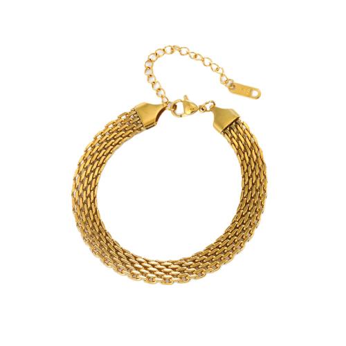 Bijoux bracelet en acier inoxydable, Acier inoxydable 304, Placage, bijoux de mode & styles différents pour le choix & pour femme, doré, Vendu par PC
