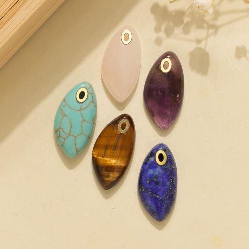 Pingentes em  jóias, Pedra natural, with Aço inoxidável 304, DIY, Mais cores pare escolha, 10PCs/Bag, vendido por Bag