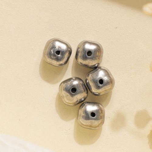 Edelstahl-Beads, 304 Edelstahl, silberfarben plattiert, DIY, Silberfarbe, 10PCs/Tasche, verkauft von Tasche