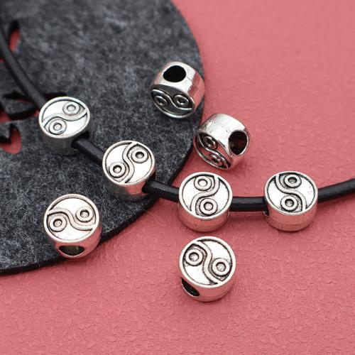 Zinc Alloy Spacer Beads silver color plated DIY antique silver color Inner Approx 5mm Sold By Bag