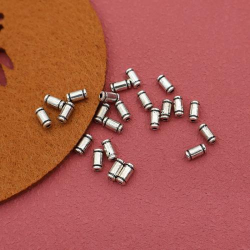 Zink Alloy Spacer Pärlor, silver pläterad, DIY, 6x3mm, 100PC/Bag, Säljs av Bag