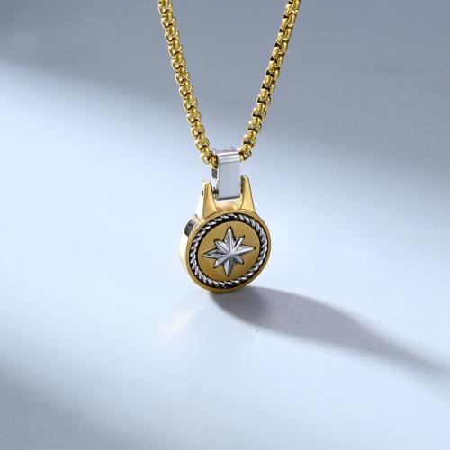 Titan -Anhänger, Titanstahl, Acht Point Star, plattiert, unisex & verschiedene Stile für Wahl, 26x16x5mm, verkauft von PC