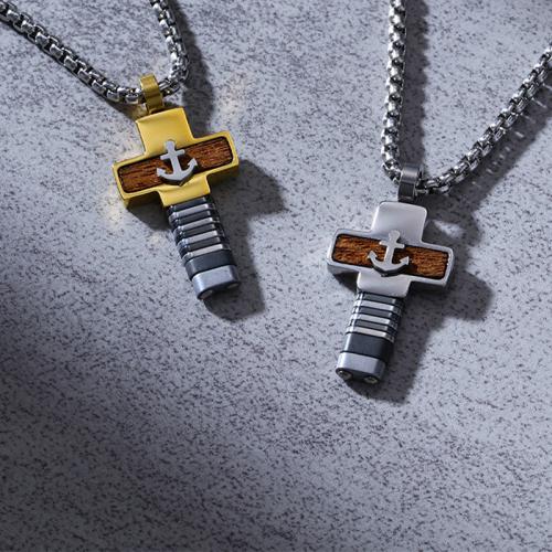 titanové přívěsky, Titanium ocel, Kříž, á, unisex & různé styly pro výběr, 31x16x3mm, Prodáno By PC