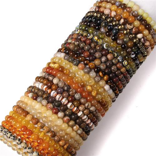 Bracelets de pierres précieuses, pierre gemme, avec fil élastique, Rond, fait à la main, différents matériaux pour le choix & unisexe, beads length 6mm, Longueur Environ 7.5 pouce, Vendu par PC