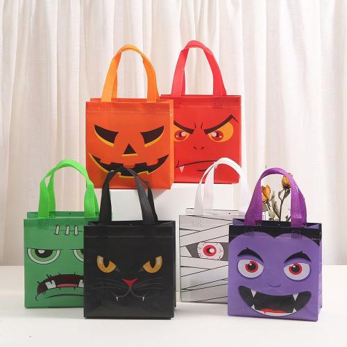 Não-tecidos Gift Bag, Impressão, Design de Halloween & Varios pares a sua escolha, 200x200x90mm, vendido por PC