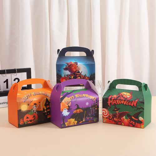 Karton Halloween Candy Box, Heißprägung, Design für Halloween & verschiedene Muster für Wahl, 160x90x90mm, verkauft von PC