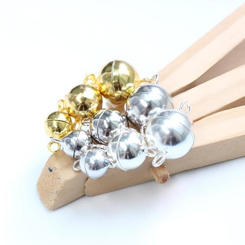 925 Sterling Silver magnetlås, Rund, DIY & olika storlek för val, fler färger för val, Säljs av PC