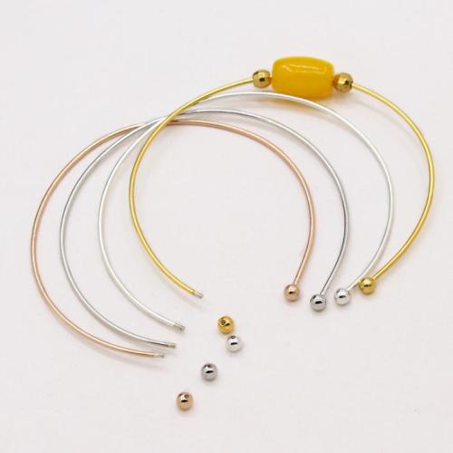 925 Sterling Silver Bangle Wire, DIY & méid éagsúla do rogha, dathanna níos mó le haghaidh rogha, Trastomhas Istigh:Thart 55mm, Díolta De réir PC