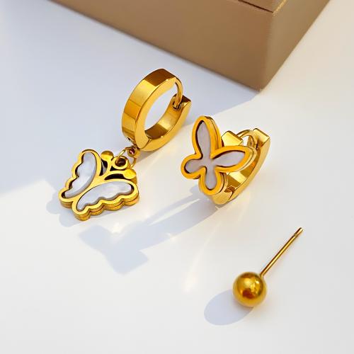 Edelstahl Tropfen Ohrring, 304 Edelstahl, mit Acryl, goldfarben plattiert, Modeschmuck, keine, verkauft von setzen