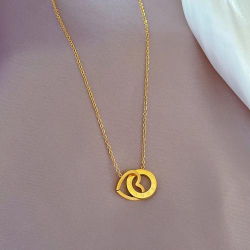 Collier d'acier titane, bijoux de mode & pour femme & creux, plus de couleurs à choisir, Longueur Environ 21-50 cm, Vendu par PC