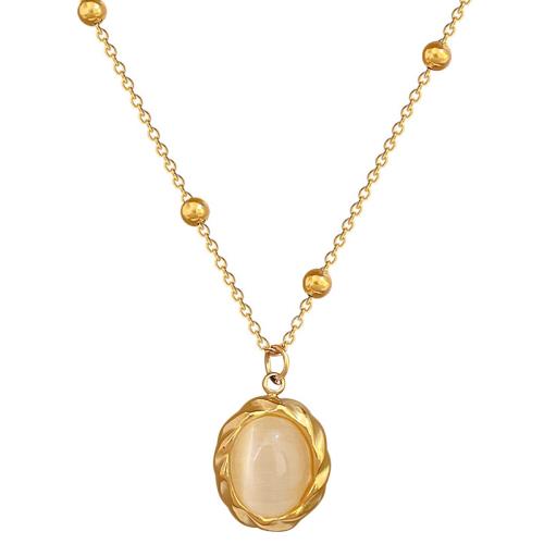 Chats Collier yeux, Acier titane, avec Oeil de chat, bijoux de mode & pour femme, plus de couleurs à choisir, Vendu par PC