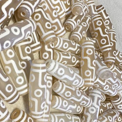 Naturliga tibetanska agat Dzi Pärlor, DIY, 38mm, Säljs av PC