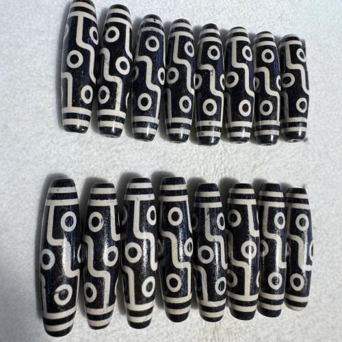 Naturliga tibetanska agat Dzi Pärlor, DIY, 55mm, Säljs av PC