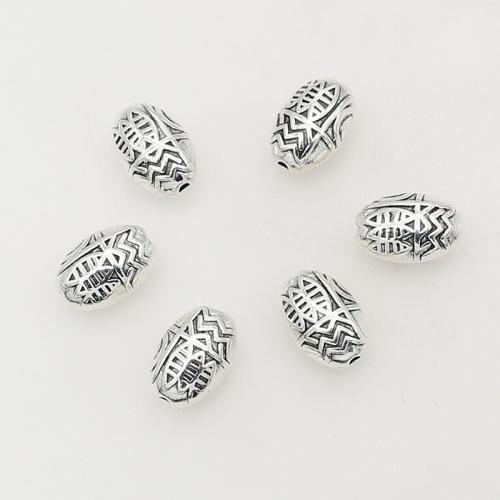 Zink Alloy Smycken Pärlor, silver pläterad, DIY, 13x8mm, 100PC/Bag, Säljs av Bag