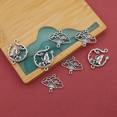 Flower Zink Alloy Connector, silver pläterad, DIY, 100PC/Bag, Säljs av Bag