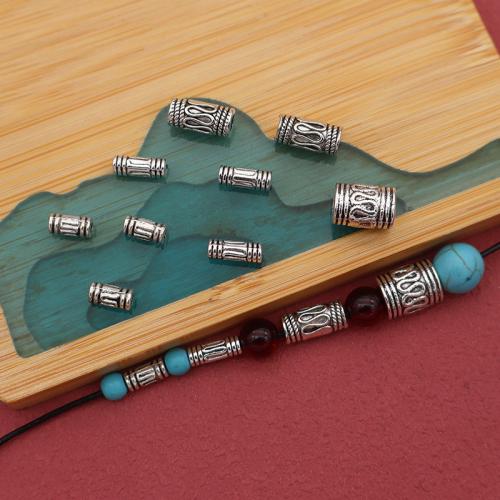 Zink Alloy Tube Pärlor, silver pläterad, DIY, 100PC/Bag, Säljs av Bag