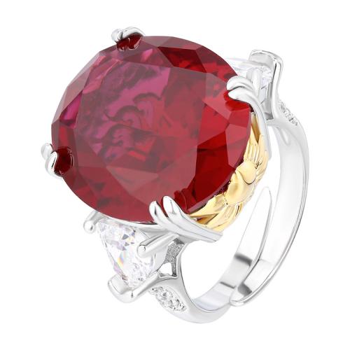 Brass prst prsten, Mosaz, barva pozlacený, pro ženy & s drahokamu, Původní barva, Prodáno By PC